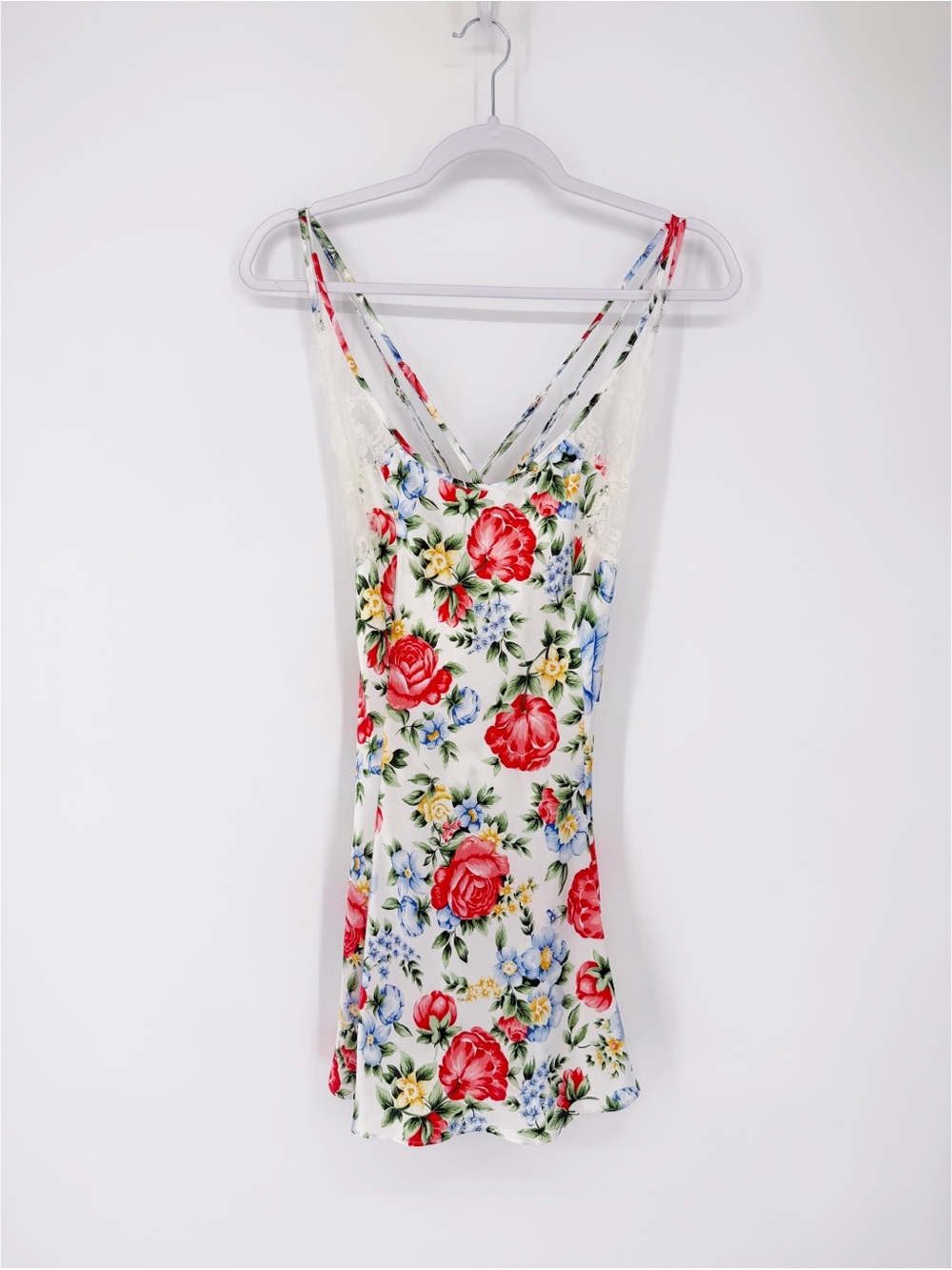 Victoria's Secret Satin Lingerie Set Nightgown and Robe Floral Print Small - Picture 2 of 7